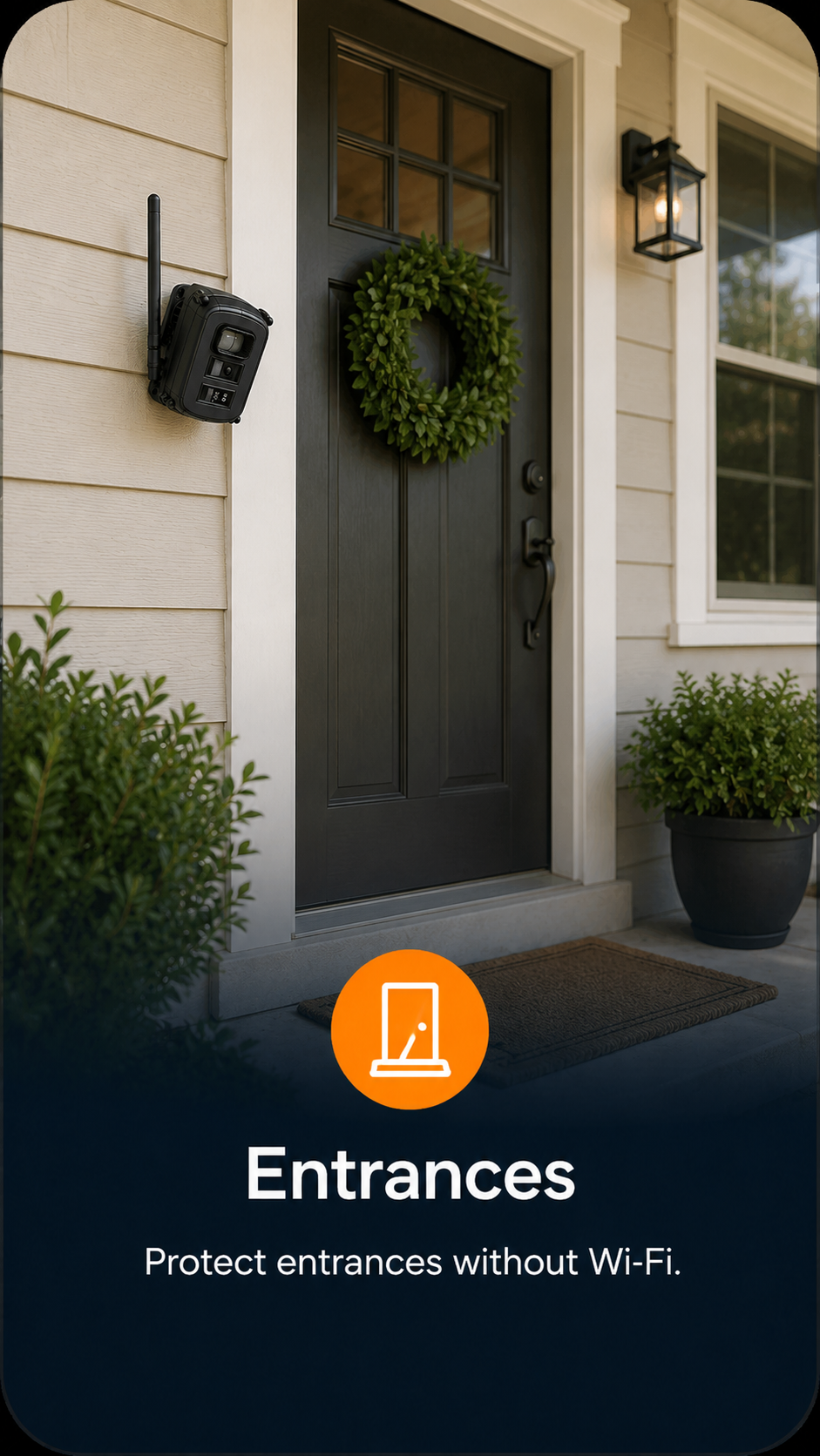 Homes & Entrances wireless motion alert monitoring area